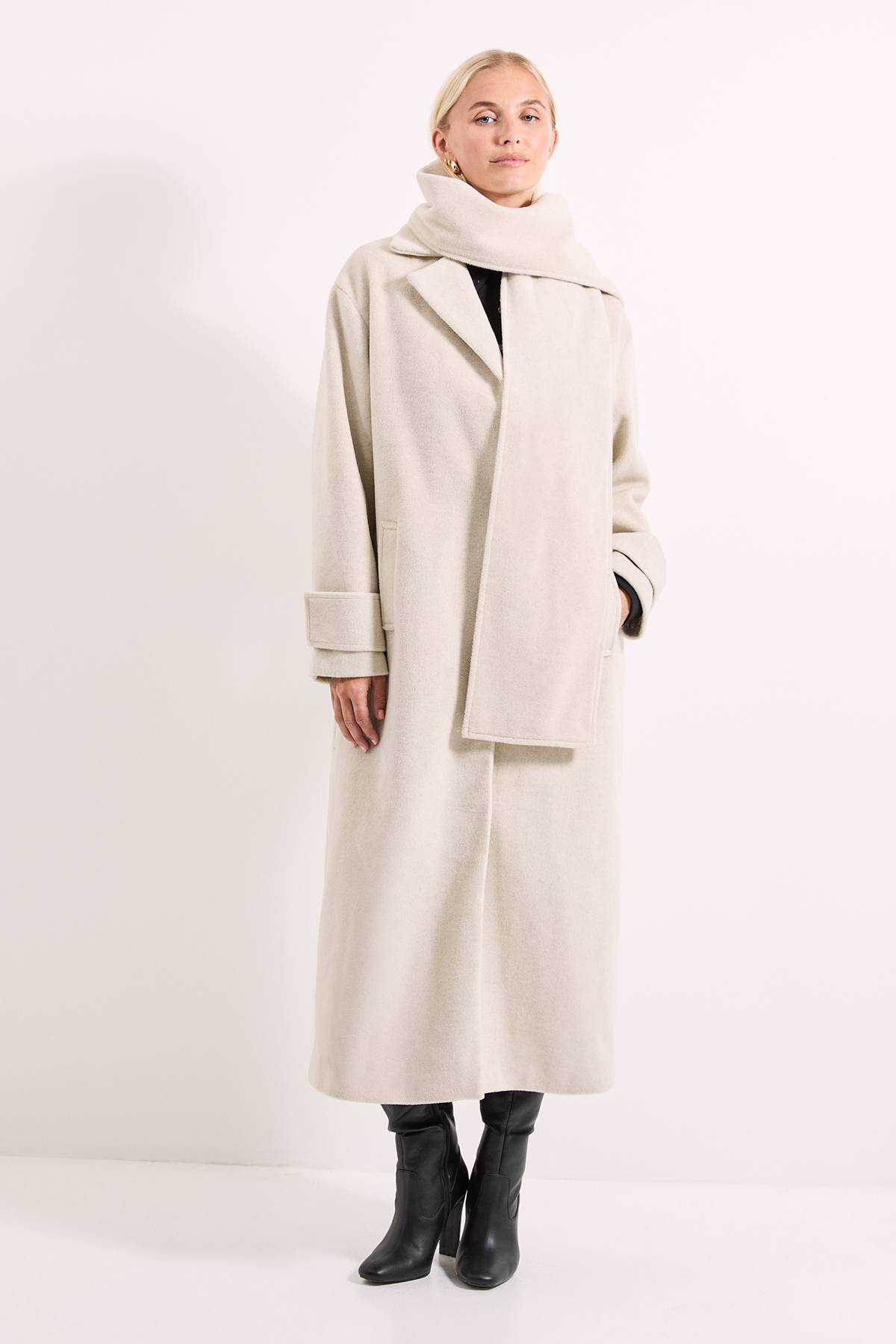 Wallis Manteau Maxi 2 en 1 avec Écharpe Principles by Wallis