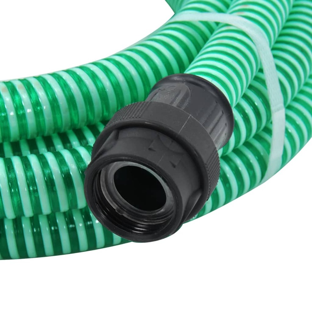 Tuyau d'aspiration avec raccords en pvc vert 1
