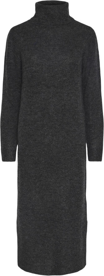 Pieces PCJULIANA LS ROLLNECK KNIT DRESS NO Grå