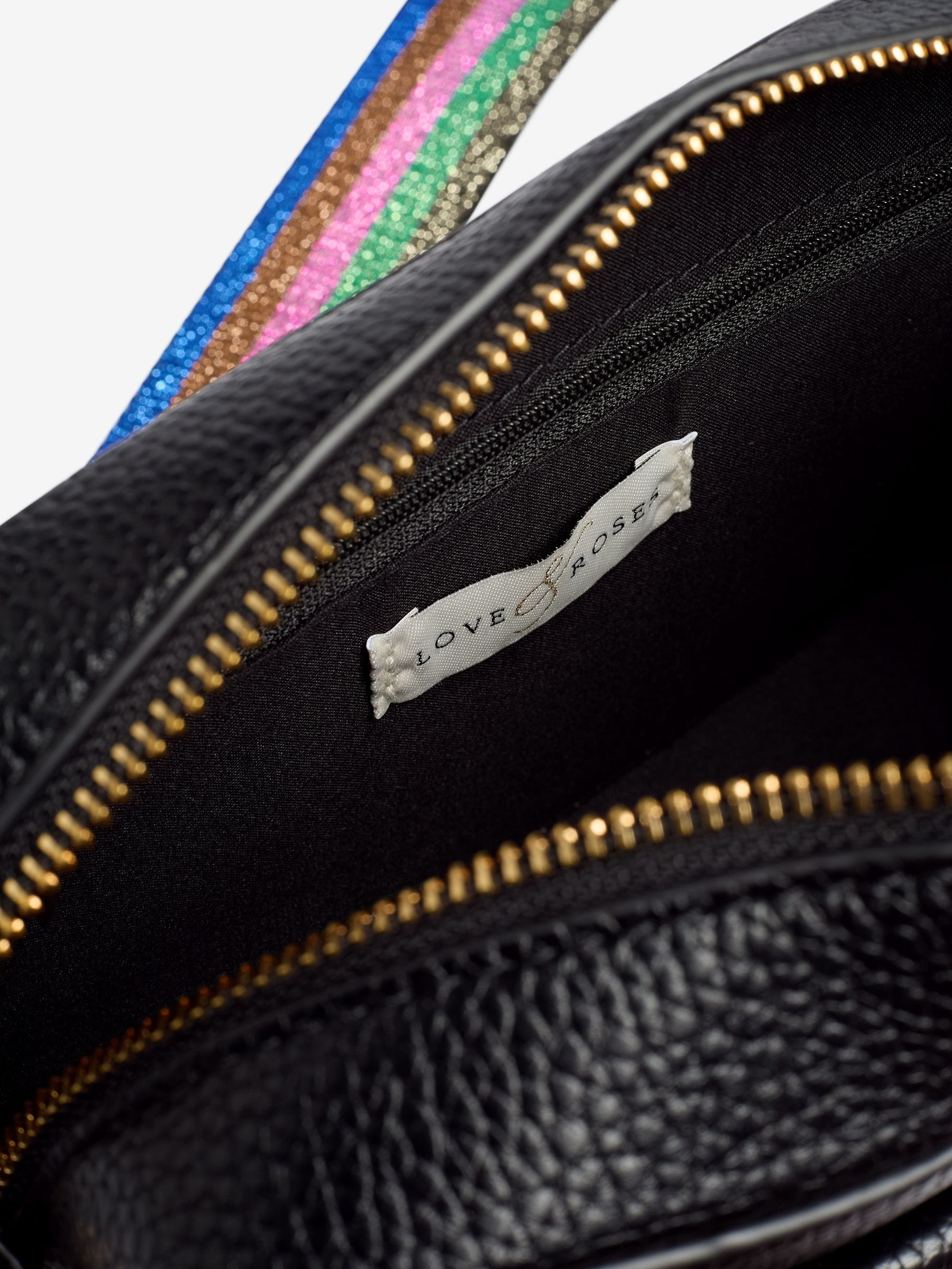 Zwart - Love & Roses Cross-Body Bag with Pocket