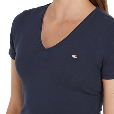 Tee-shirt à manches courtes femme Tjw Skinny Stretch V Neck TOMMY HILFIGER