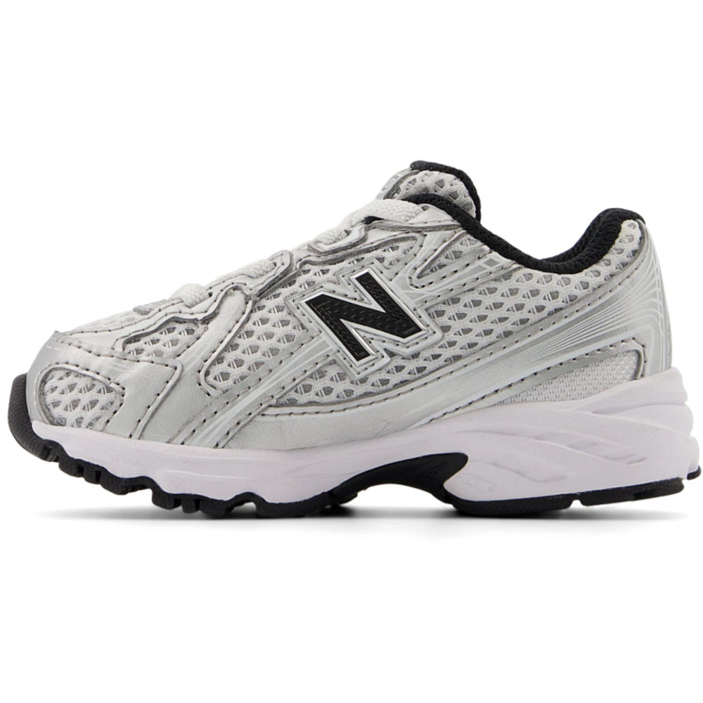 Køb New Balance Silver Metallic 740 Kids Bungee Lace Sneakers