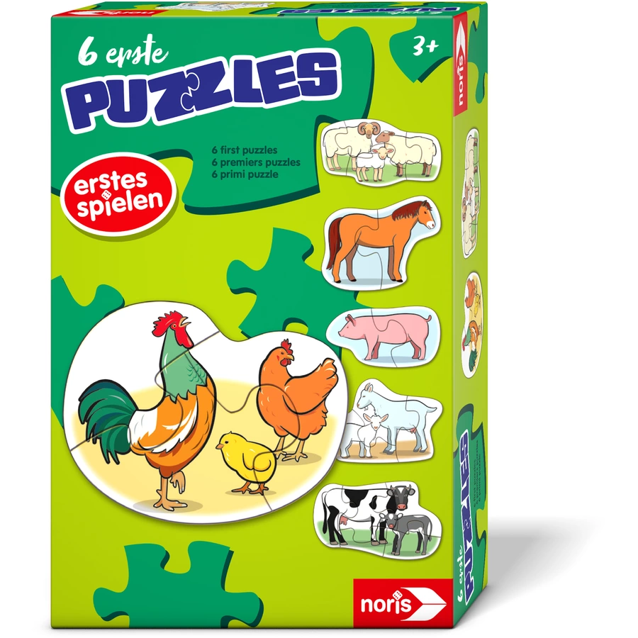 Noris 6 erste Puzzles – Bauernhoftiere