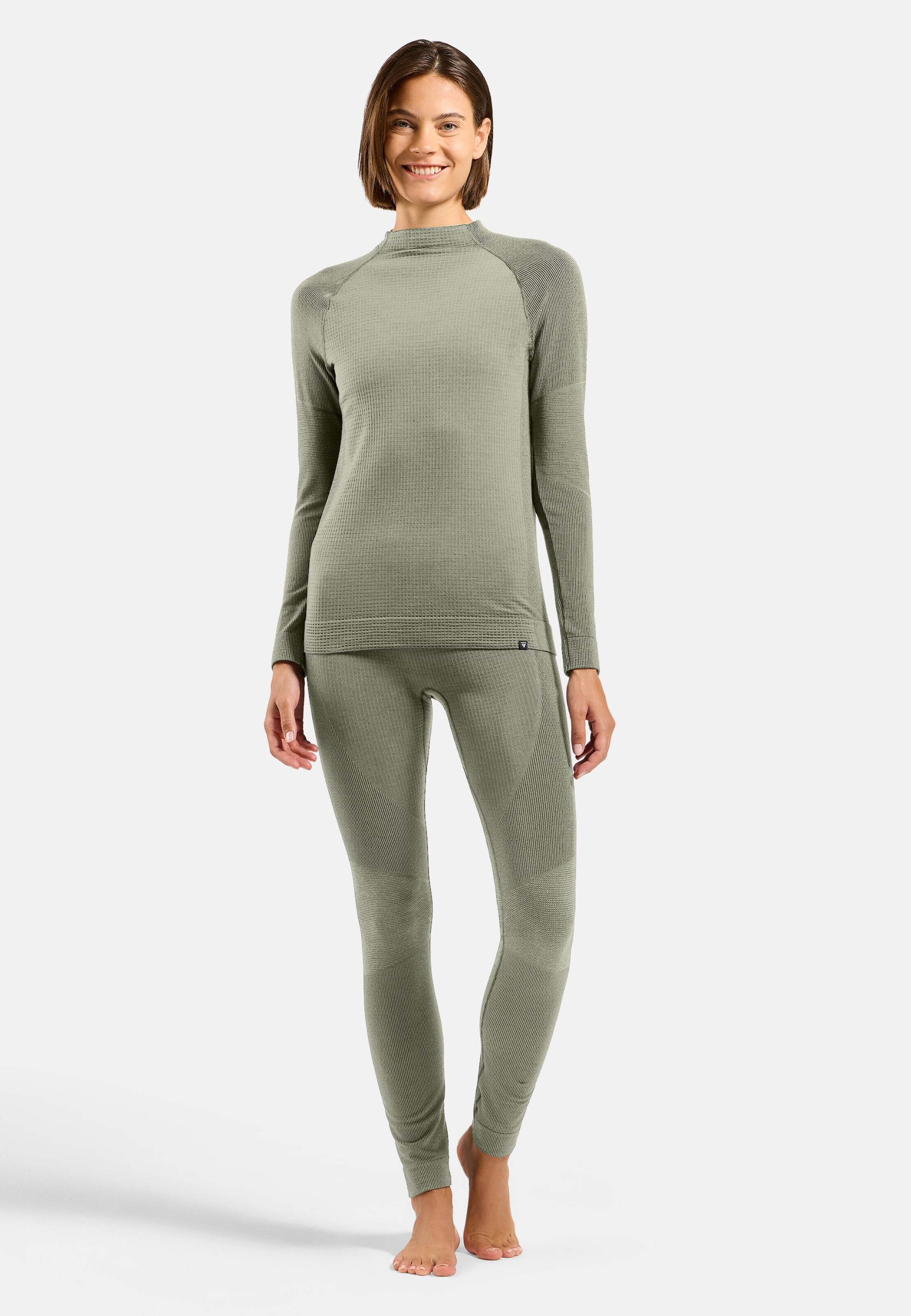 Seamless Performance Wool Funktionsshirt mit Rundhalsausschnitt in shadow