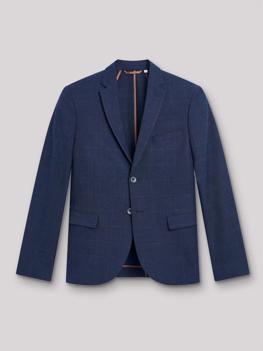 Veste coordonnable stretch à carreaux