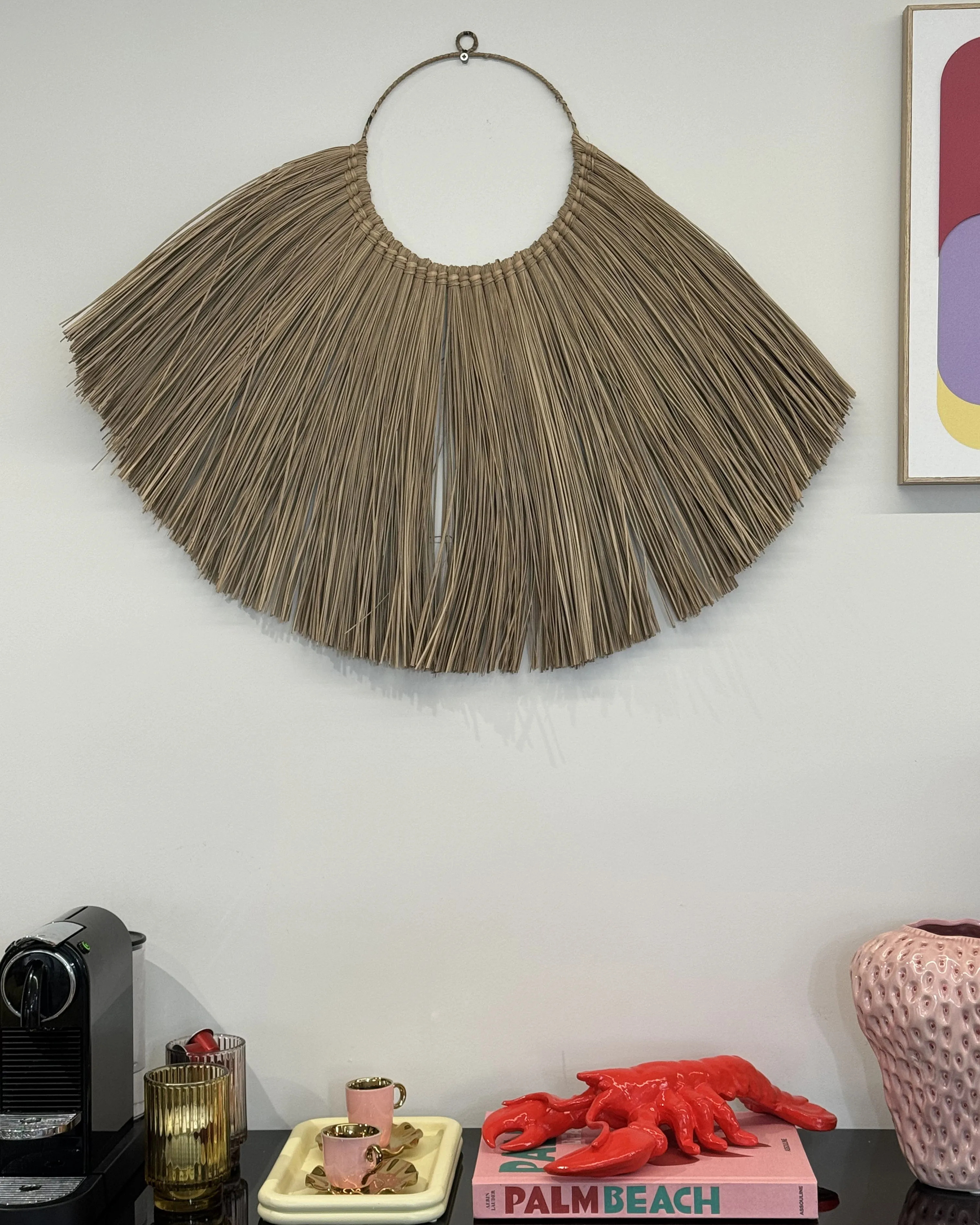 Wanddecoratie HATINH Zeegras 70 cm Natuurlijk