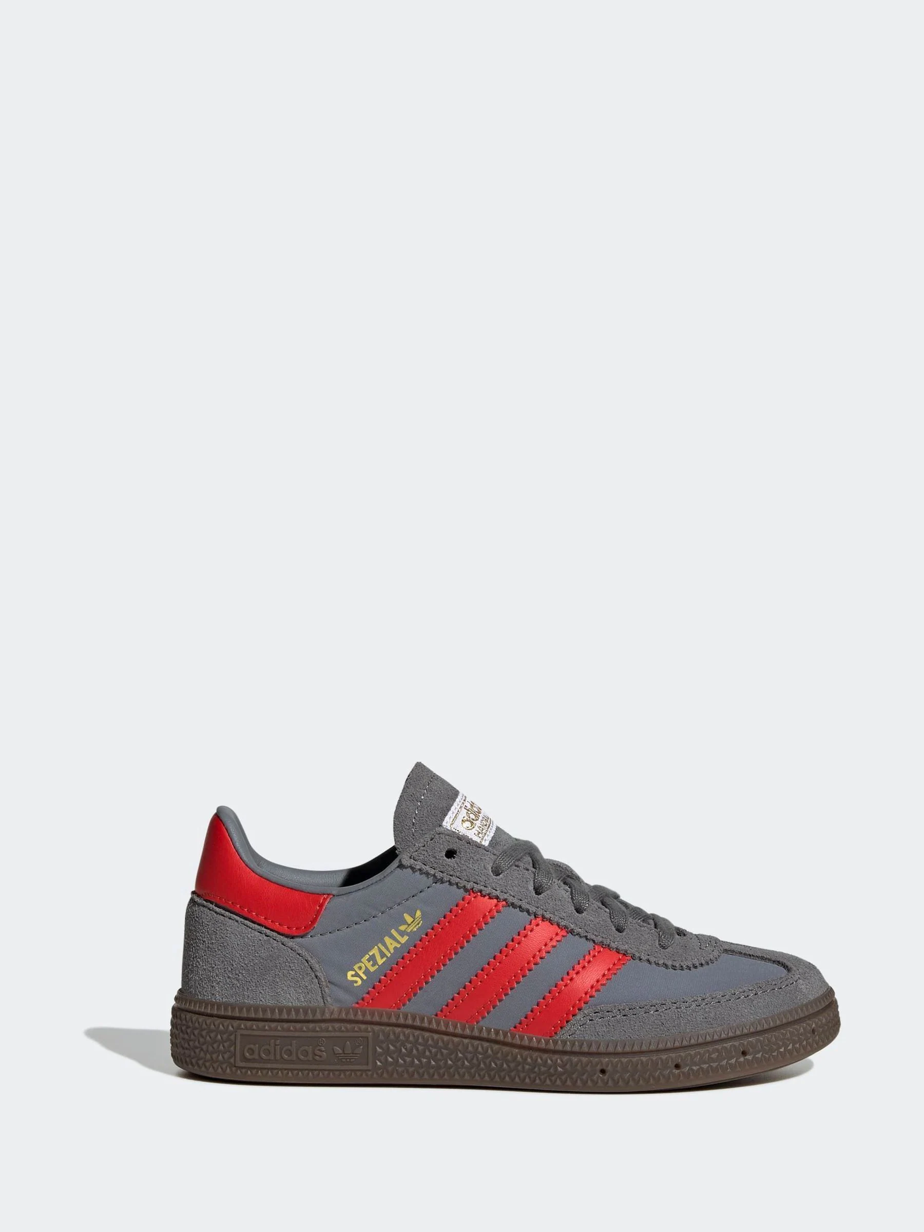 Grijs/Rood - adidas Originals Handball Spezial Kids Trainers