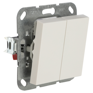 Gira ST55 inbouw wissel-/wisselschakelaar wit