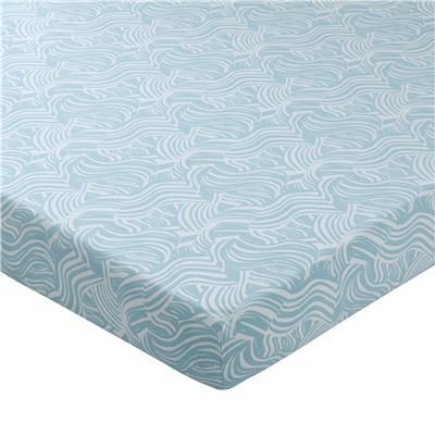 Linge de lit polycoton motif vagues - BECQUET CRÉATION