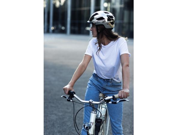 Abus Hyban 2.0 Cykelhjelm, Chrome Silver