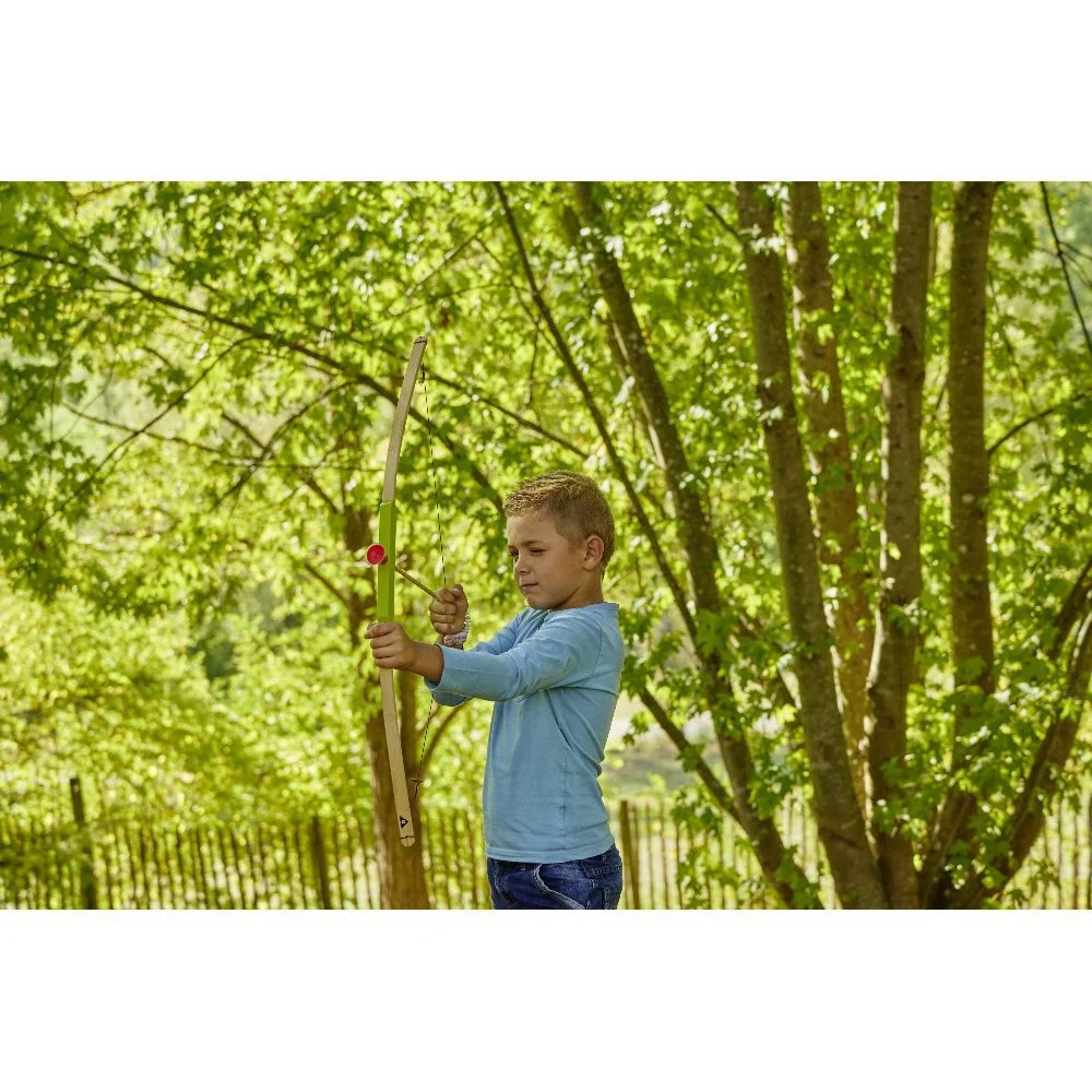 Tir à l'arc avec 3 flèches en bois certifié FSC® L86cm