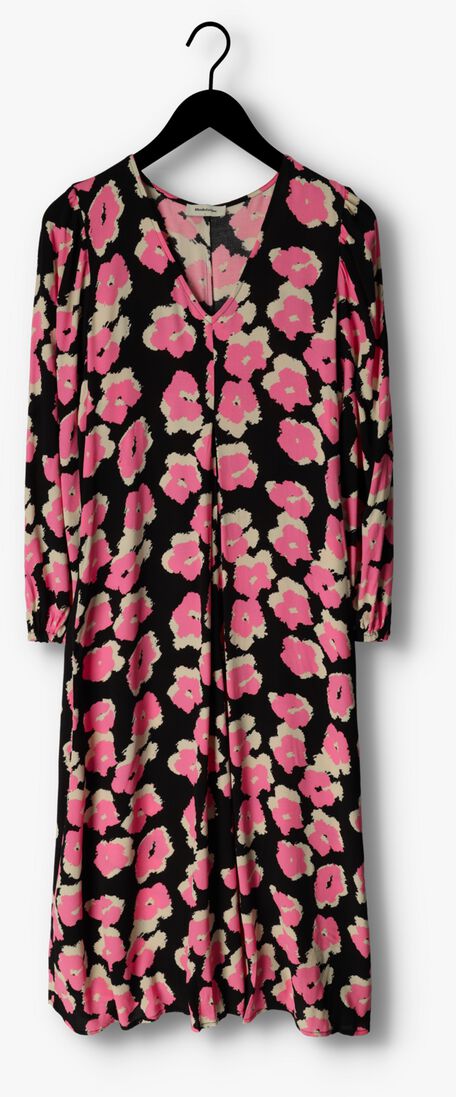MODSTR\u00D6M roze modstr&ouml;m midi jurk bibbie print dress