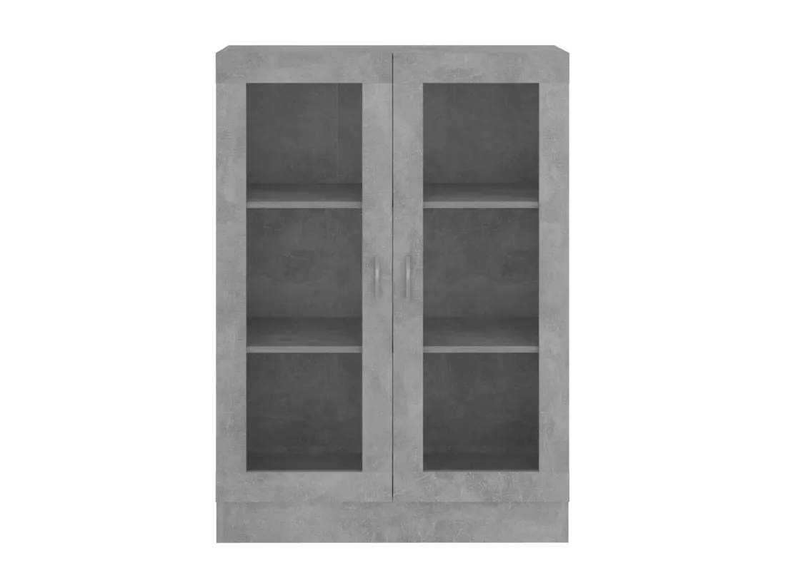 Armoire à vitrine Gris béton 82,5x30,5x115 cm Aggloméré