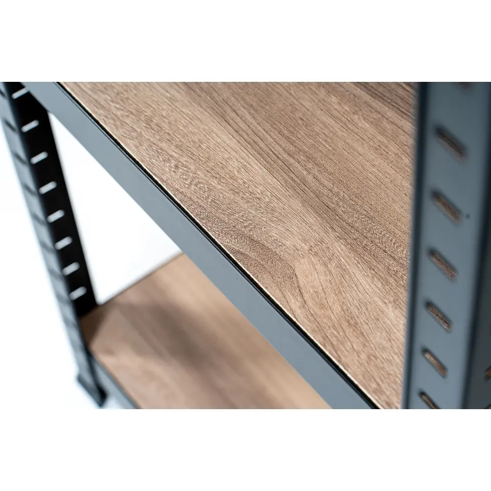 Avasco Stellingkast - Zwart - Opbergrek vierkant metaal - 176x45x45cm