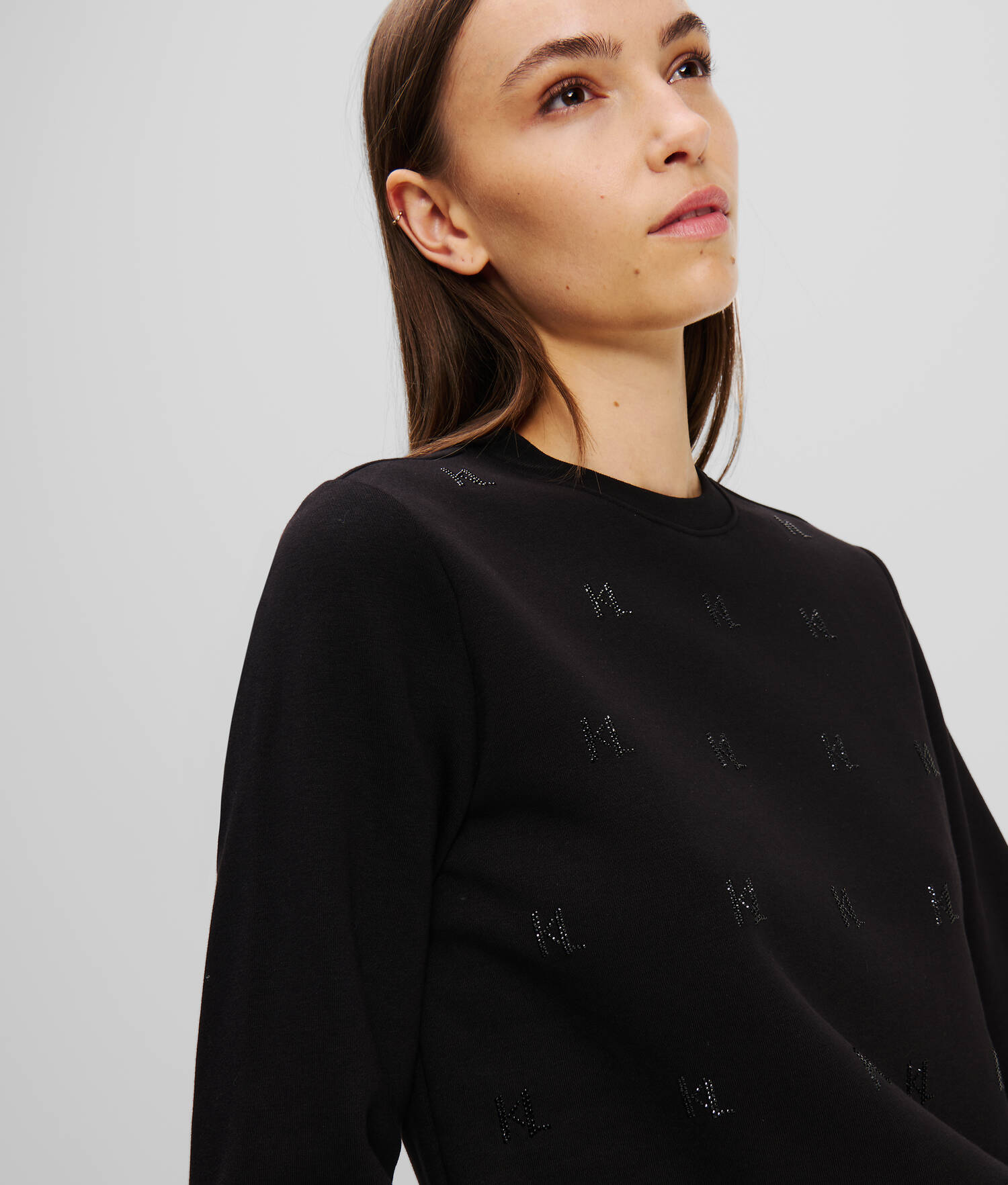 SWEAT-SHIRT À STRASS KL MONOGRAM