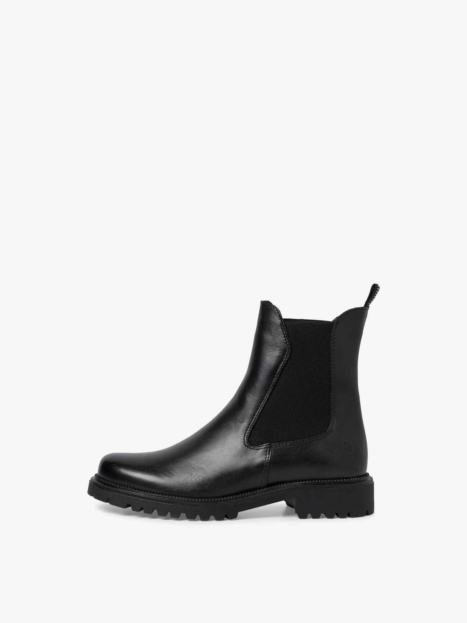 Leren Chelseaboot - zwart