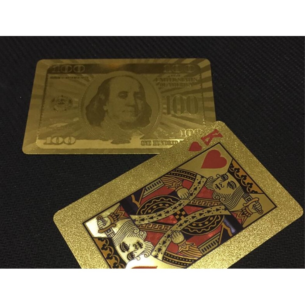 Wasserfestes Poker-Karten Deck aus Kunststoff - Gold