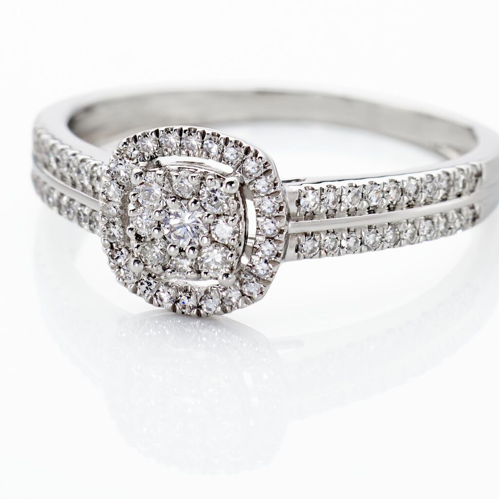 Bague Eleonoora Platine Blanc Diamant