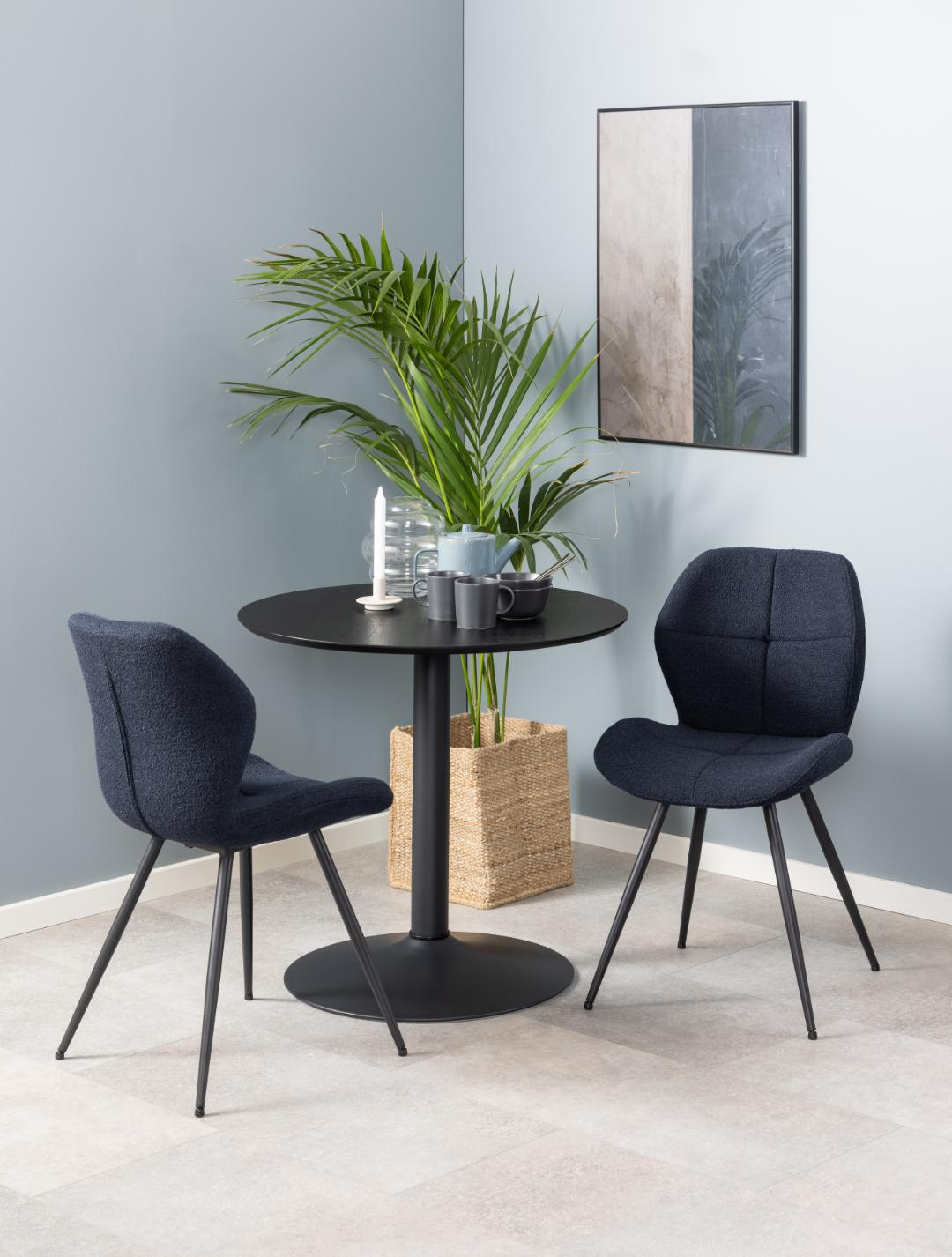 Madrid Eetkamertafel - Ø80 cm - Zwart
