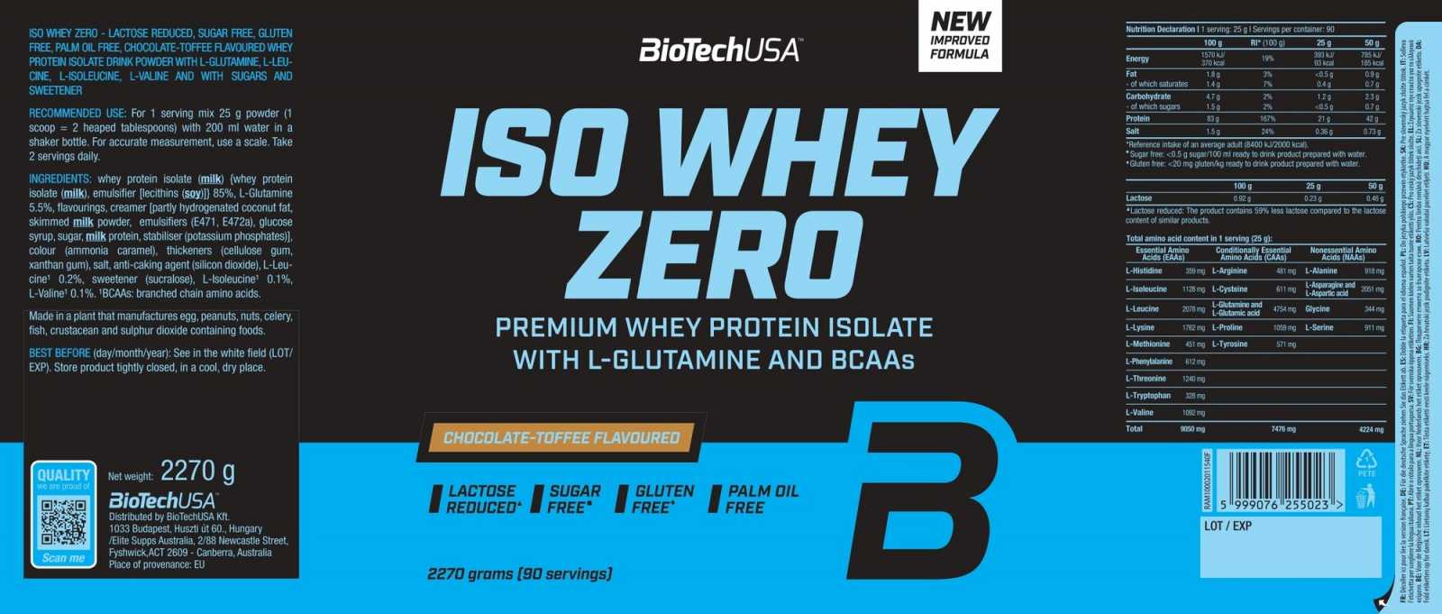 Biotech USA Iso Whey Zero 500g