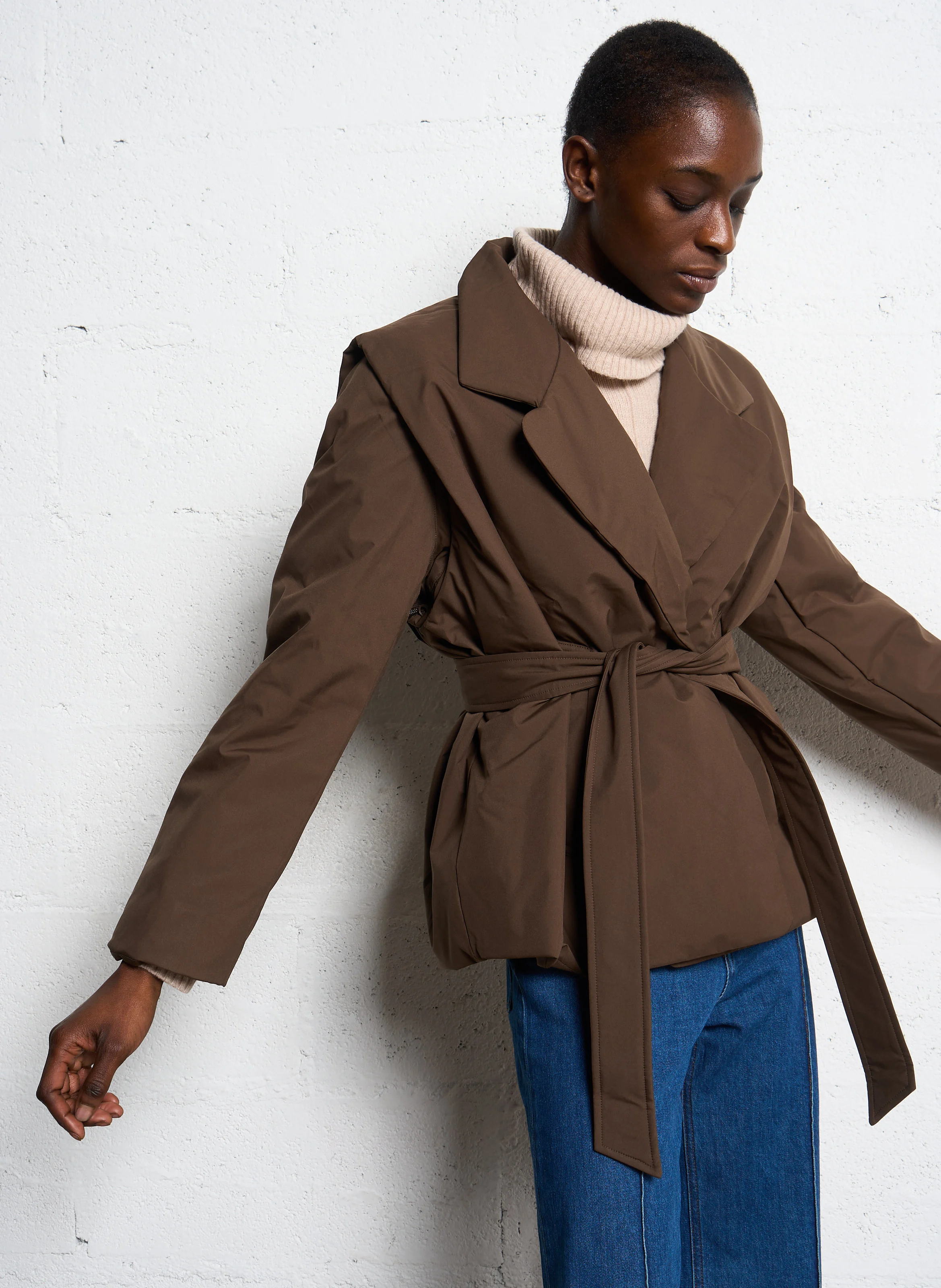 YAELI - Doudoune en fibres recyclées | Marron