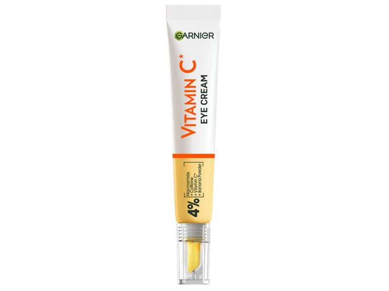 Garnier Eye Cream Vitamin C Brightening 15 ml Augencreme gegen dunkle Augenringe, feinen Linien und Krähenfüsse