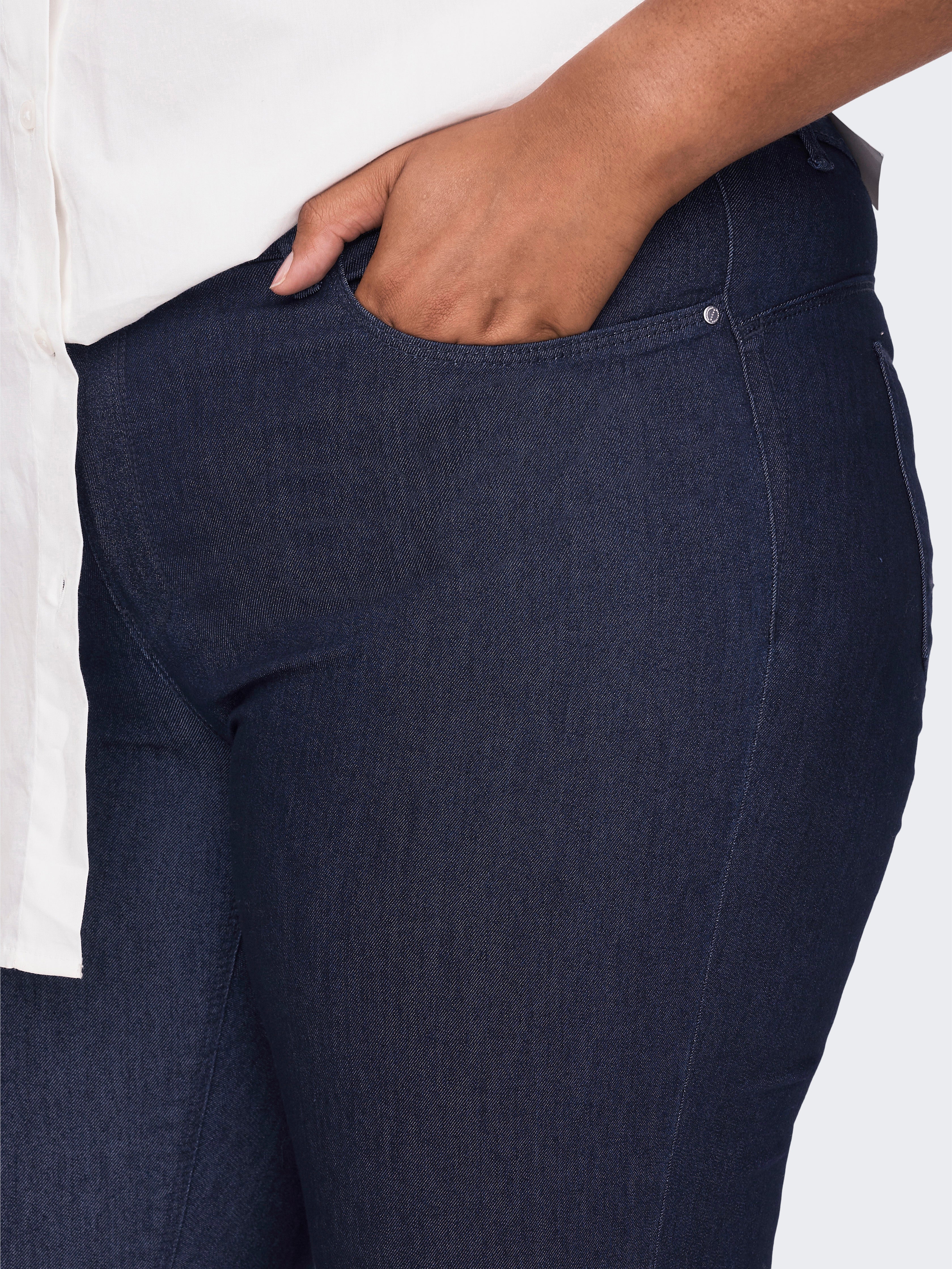 CARHIRIS Mittlere Taille Gerade geschnitten Jeans Dark Blue Denim