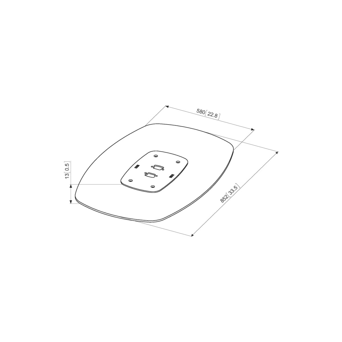 Vogel s Pro PFF 7040 gulvplate (sølv)