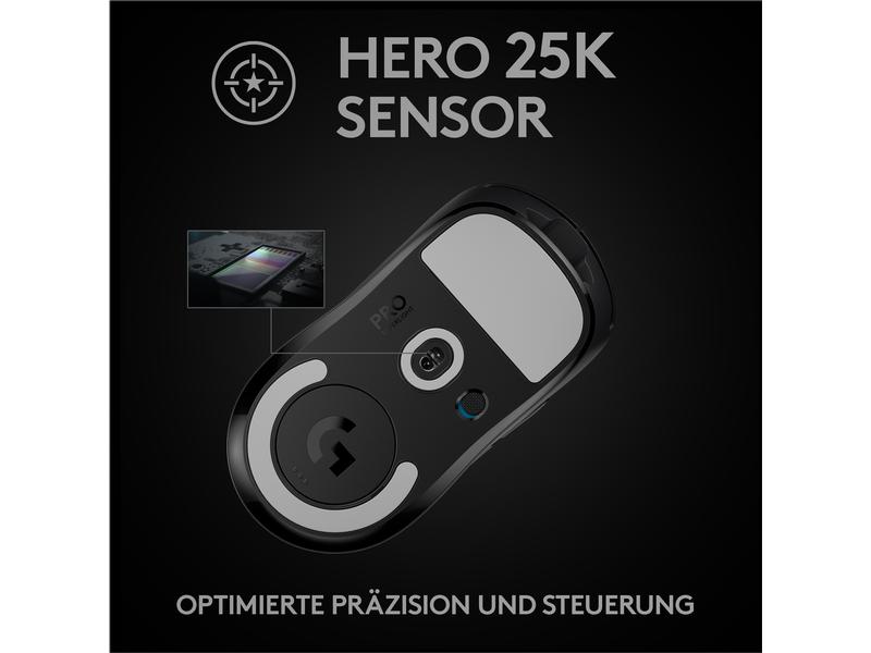 Logitech Gaming-Maus Pro X Superlight Schwarz Extrem leichte Gaming-Maus mit leistungsvoller Performance