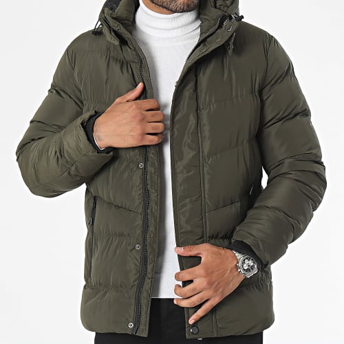 Doudoune Capuche Vert Kaki