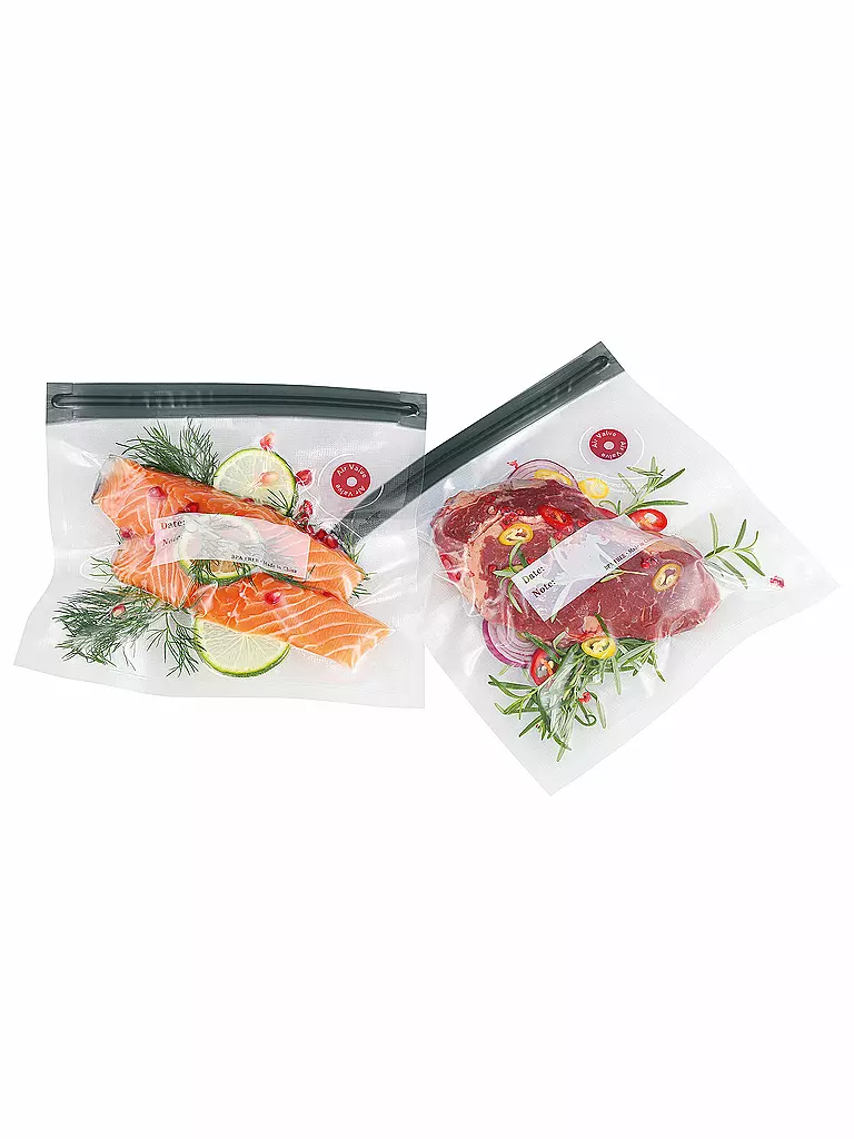 KÜCHENPROFI Vakuumbeutel 10er-Set 40x28cm EASYFRESH schwarz