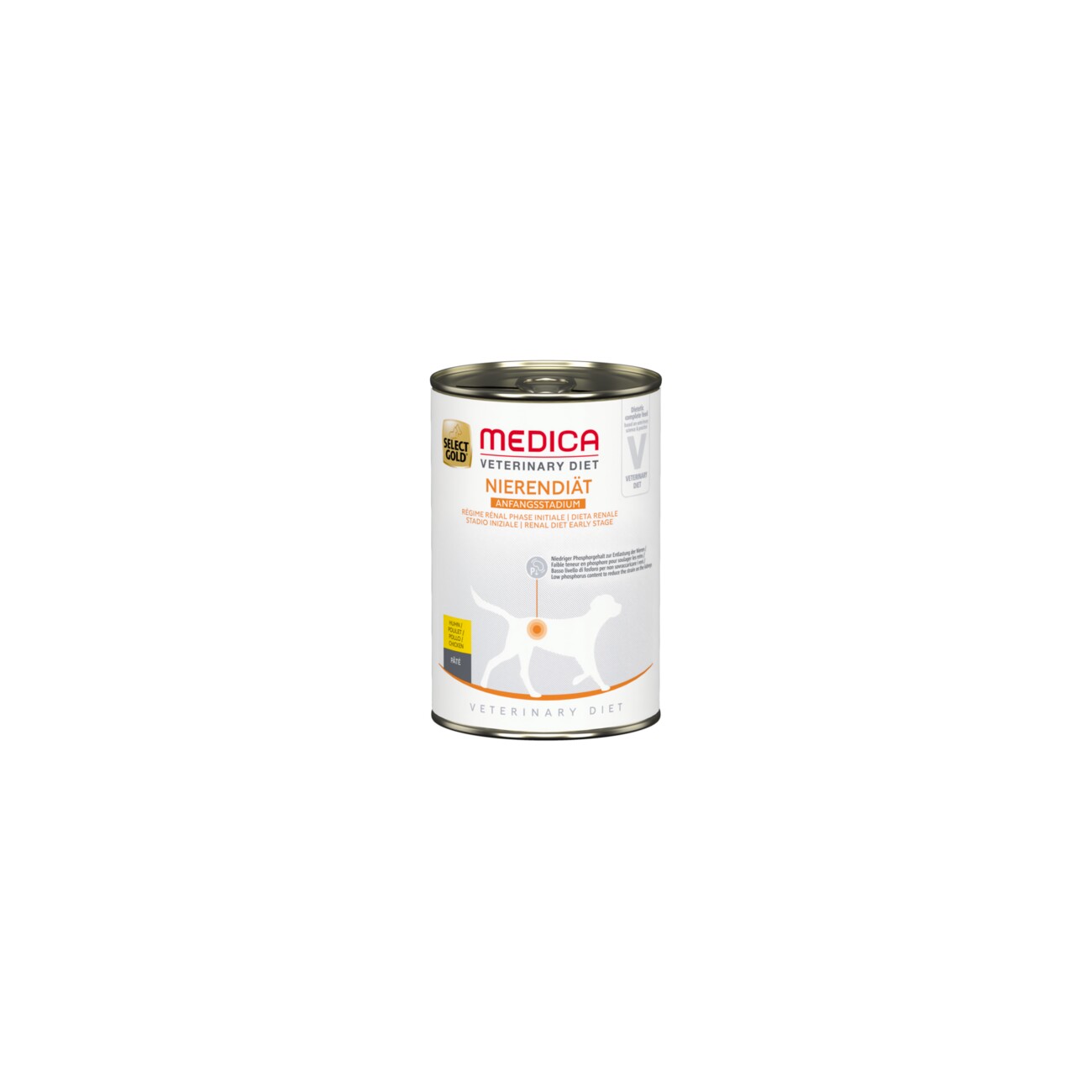 SELECT GOLD Medica Nassfutter Hund Adult Nierendiät Anfangsphase, Huhn 6x400 g