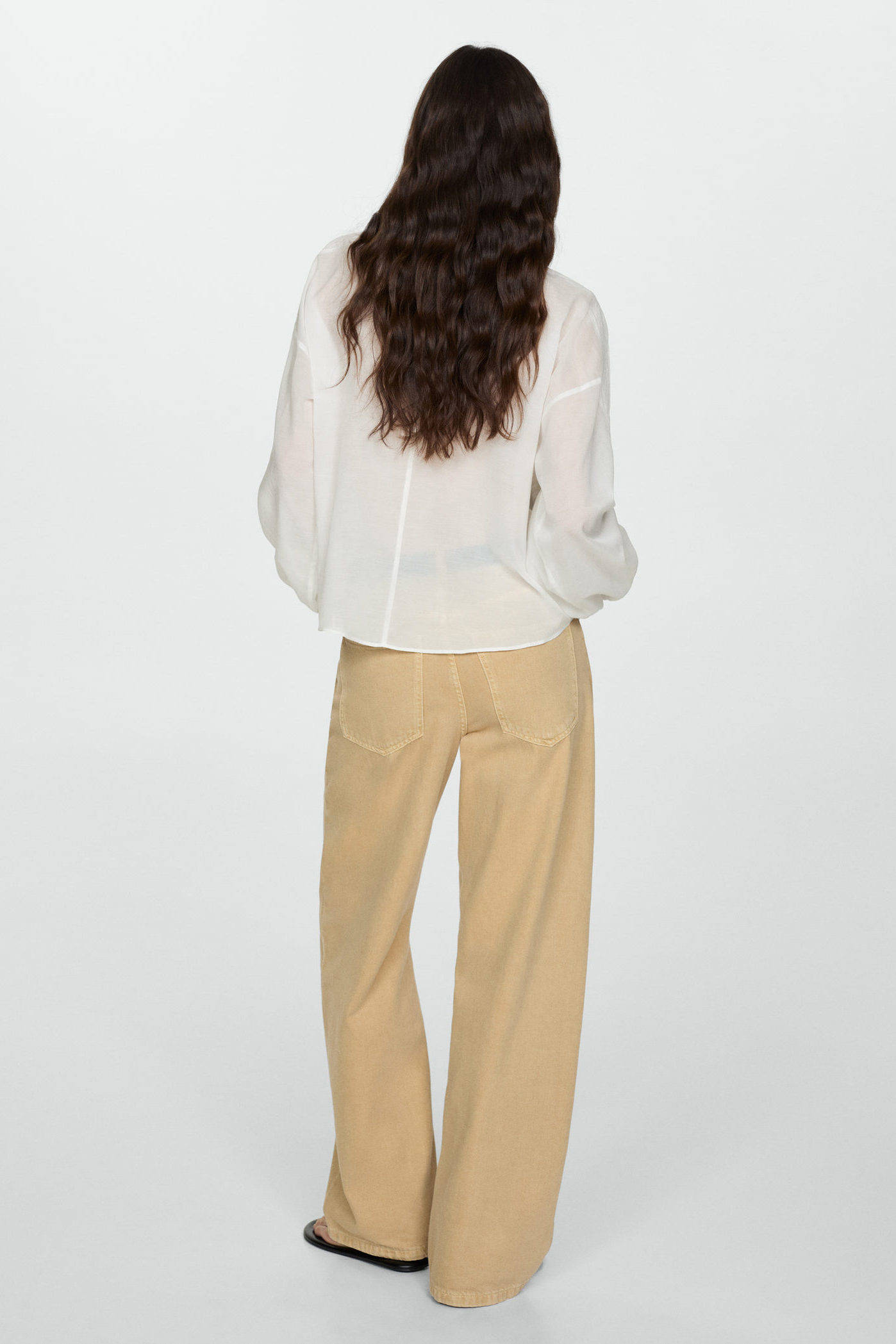 Mango semi-transparante blouse wit