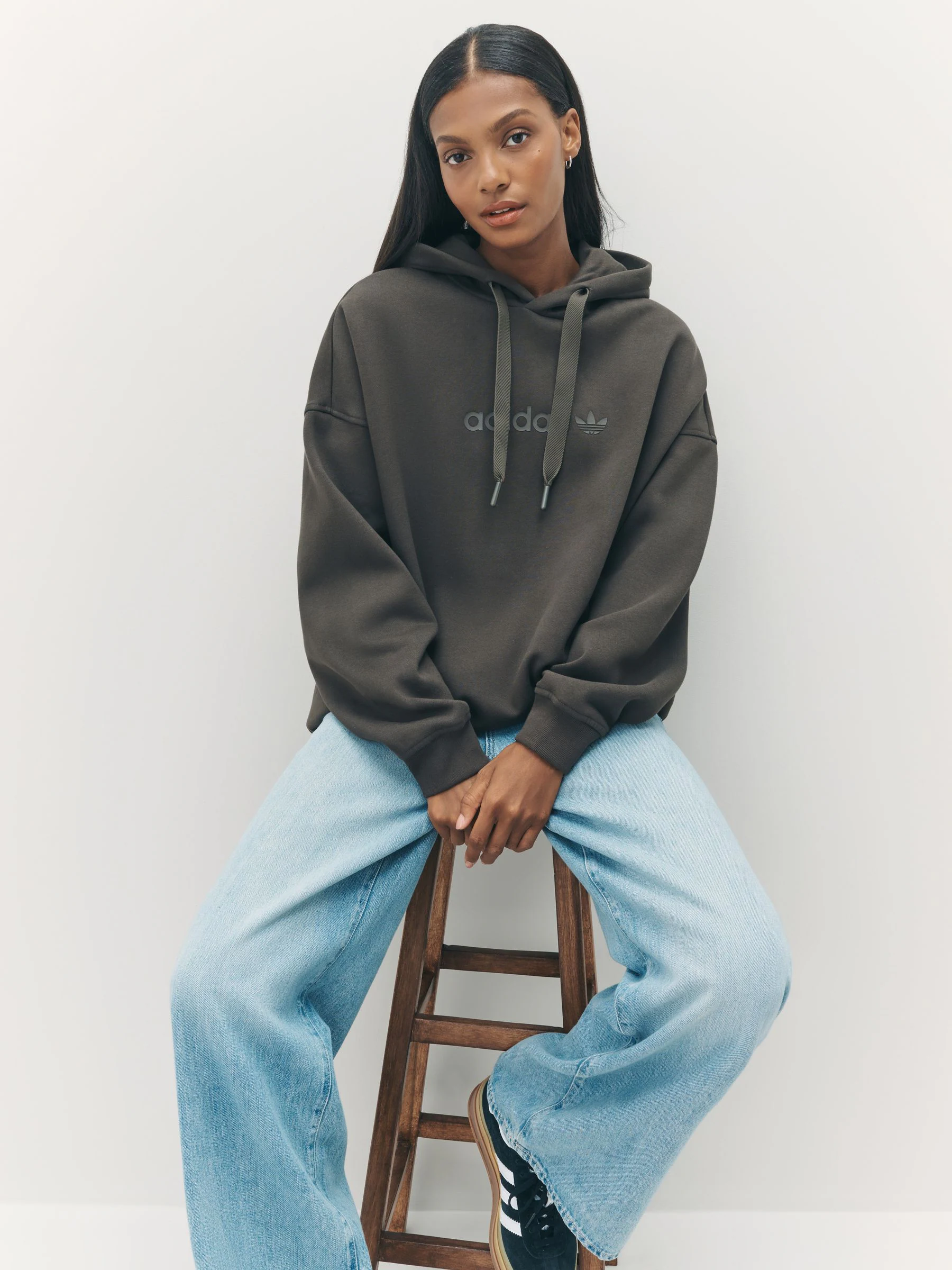 Groen - adidas Originals Essentials Linear Oversize Hoodie