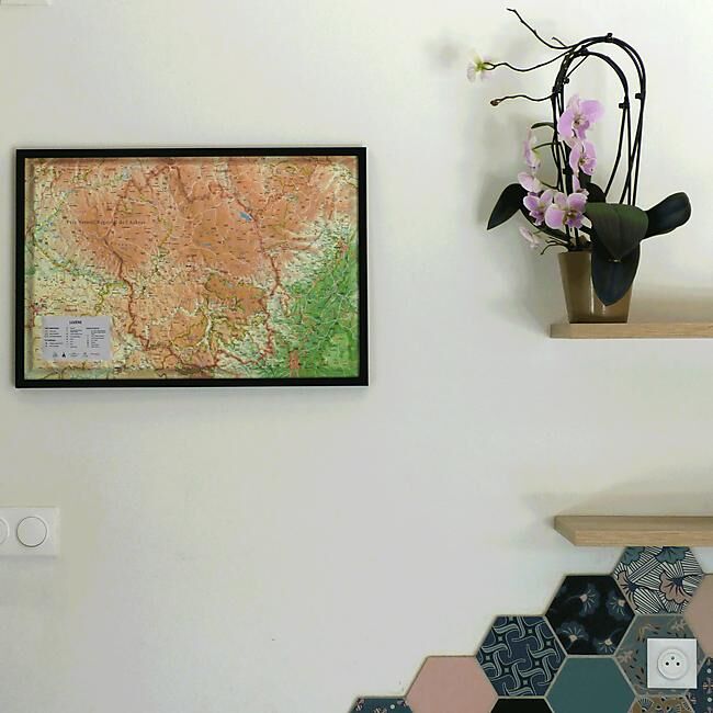 3D MAP - RELIEF LA LOZERE 61X41