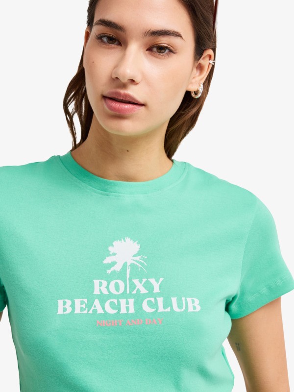 Beach Love T-shirt court Vert Femme