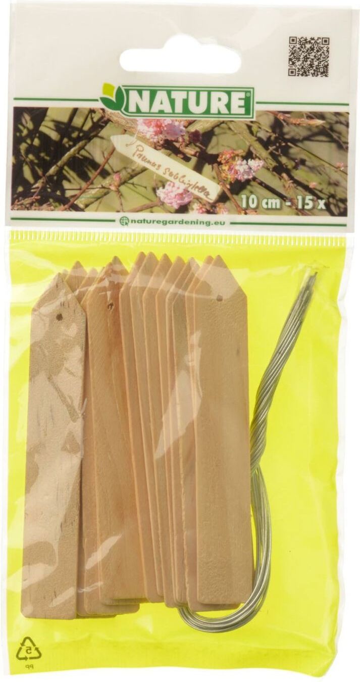 Natureplantenlabels met ijzerdraad 10 cm 15 stuks