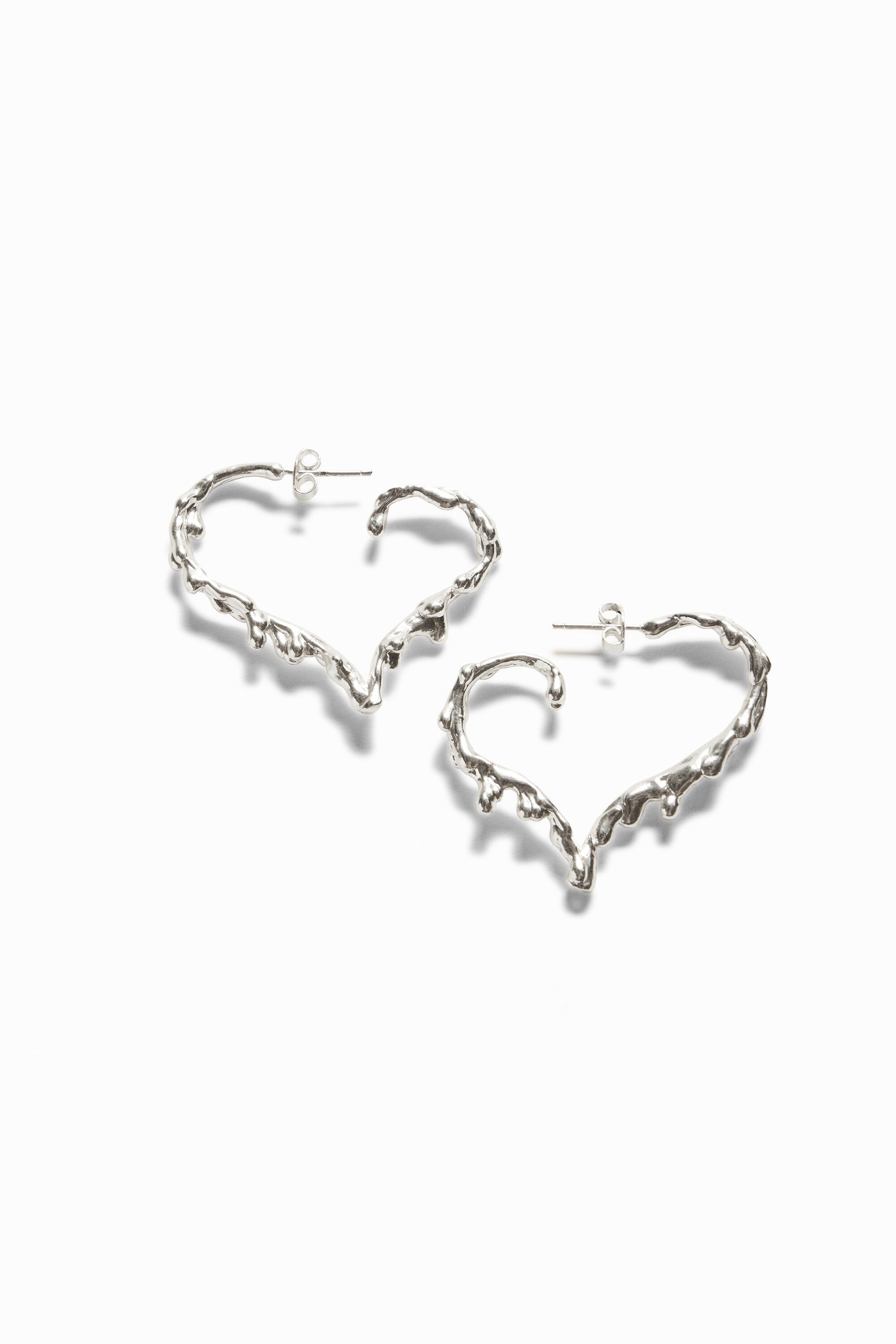 Boucles d'oreilles cœur plaquées argent Zalio