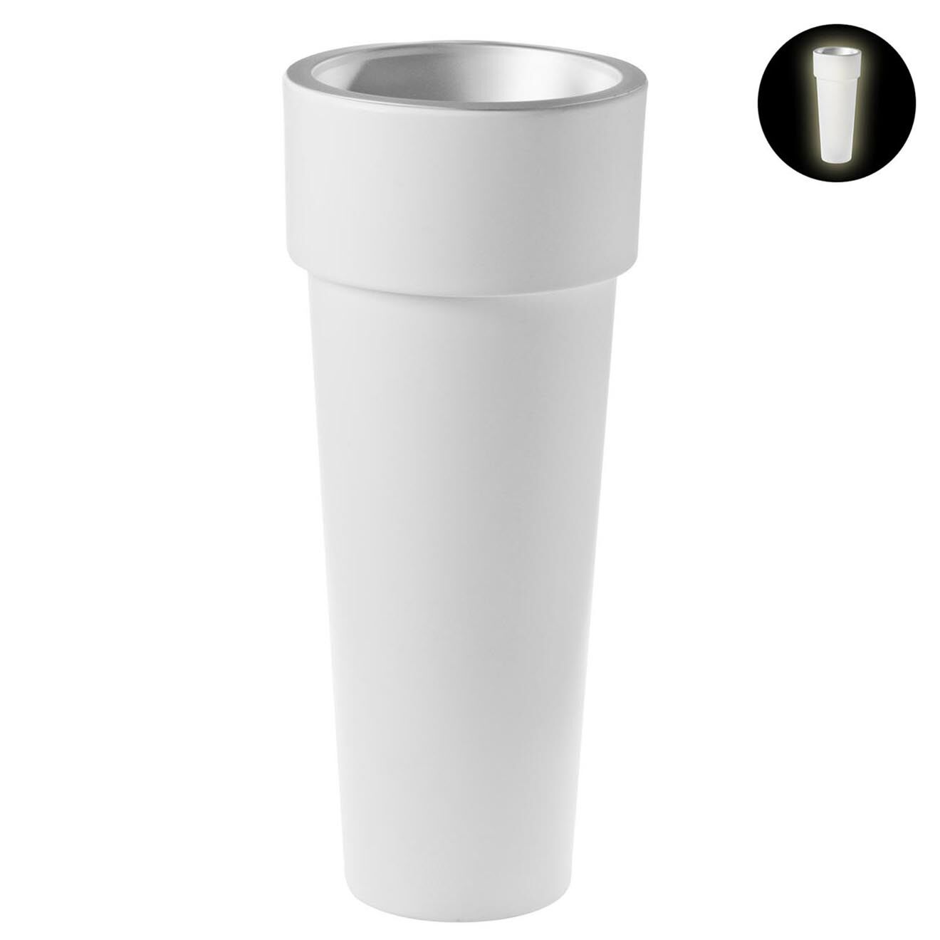 Serralunga Pot Marcantonio Design par Nat Wave blanc - D.39x90 cm