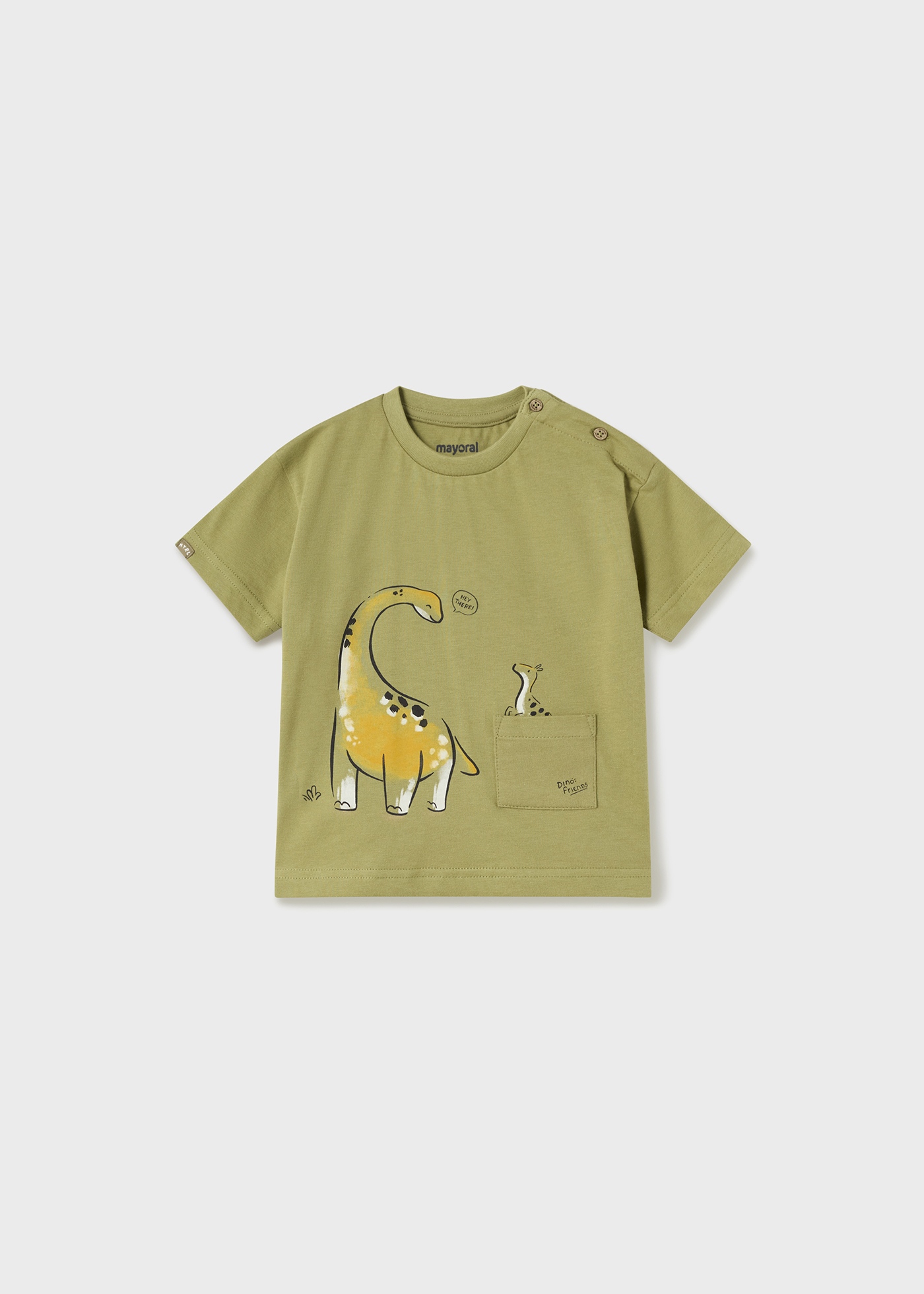 Camiseta infantil com estampa feita em algodão sustentável.