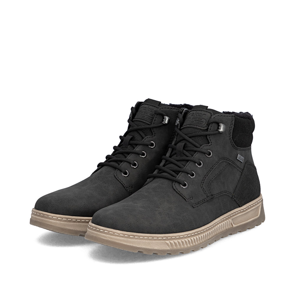 Rieker Herren-TEX-Schnürstiefel Schwarz