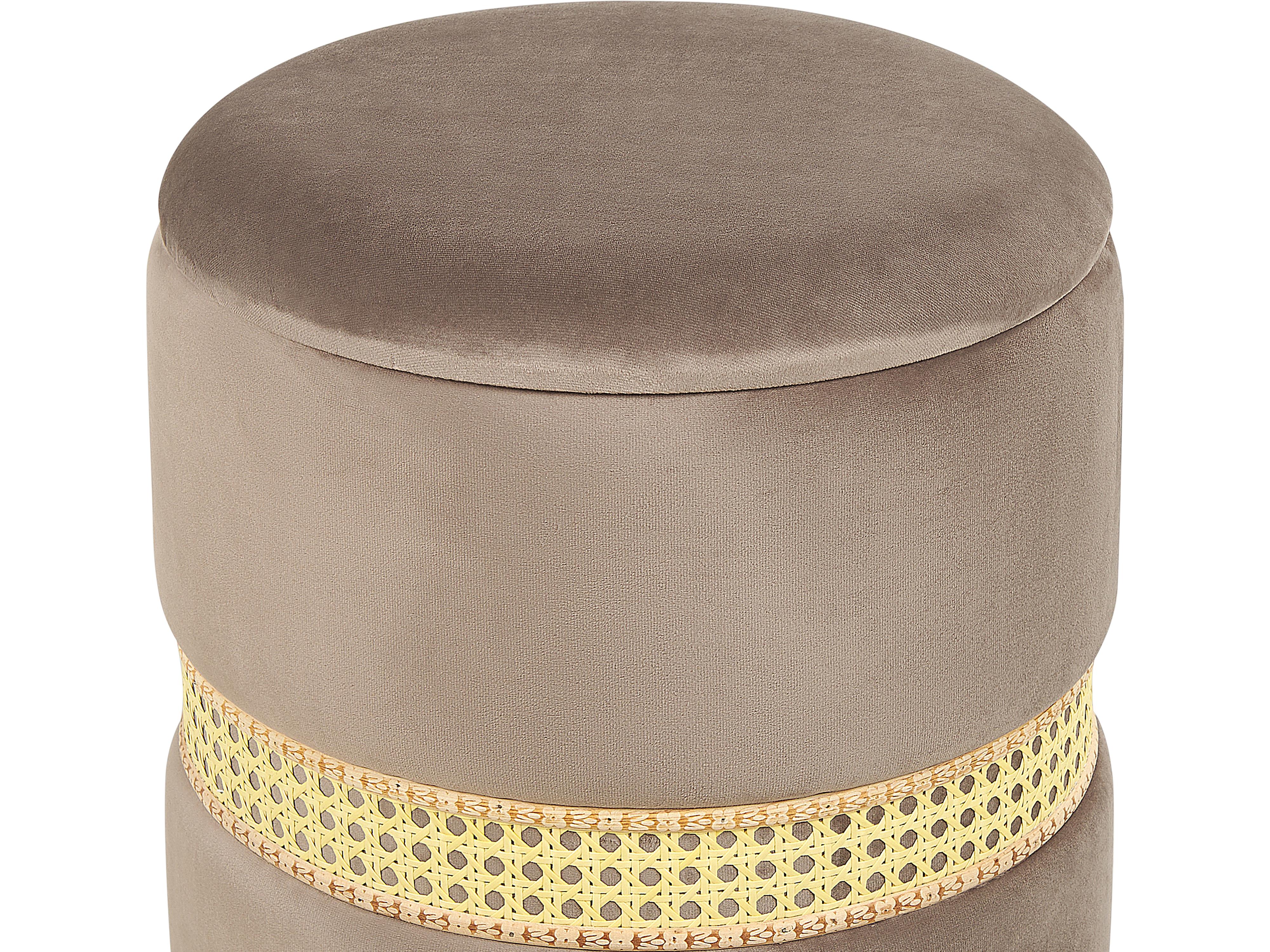 Set van 2 opbergpoefs MEDFORD Fluweel Taupe