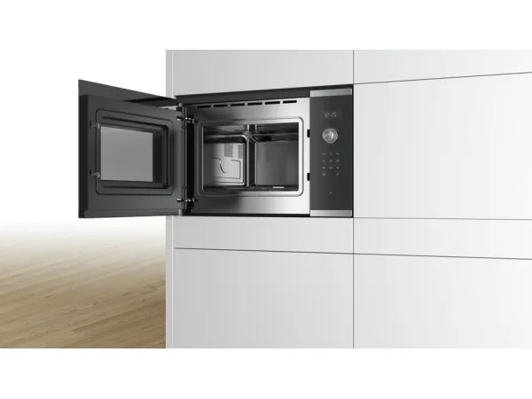 Bosch Serie | 6 BFL554MS0 - Mikrobølgeovn - til indbygning - 25 liter - 900 W - rustfrit stål