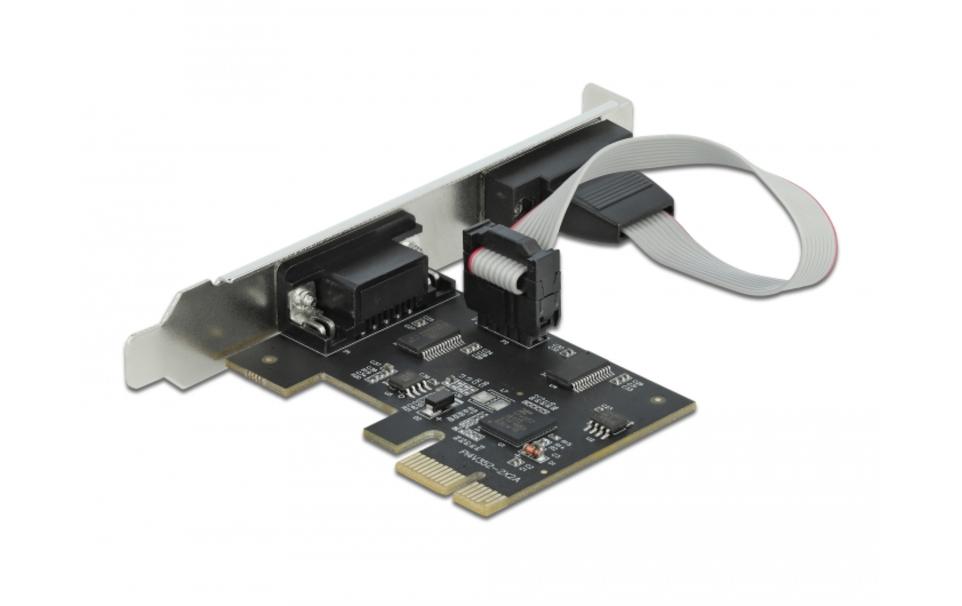 PCI-Express-Karte 90001 2x Seriell / RS-232PCIe-Schnittstellenerweiterungskarte: 2x RS-232