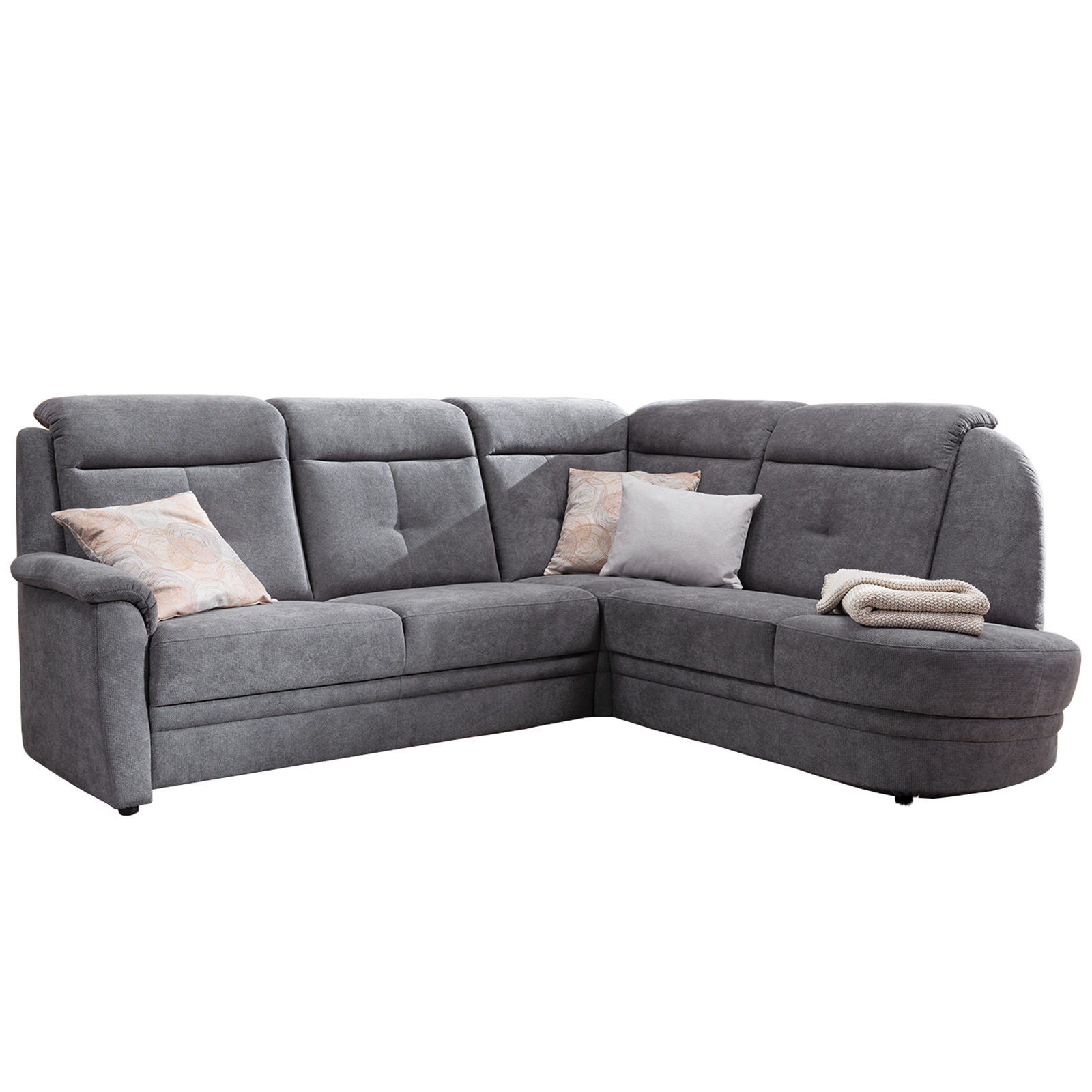 Ecksofa - steel - Microfaser - Basismodell