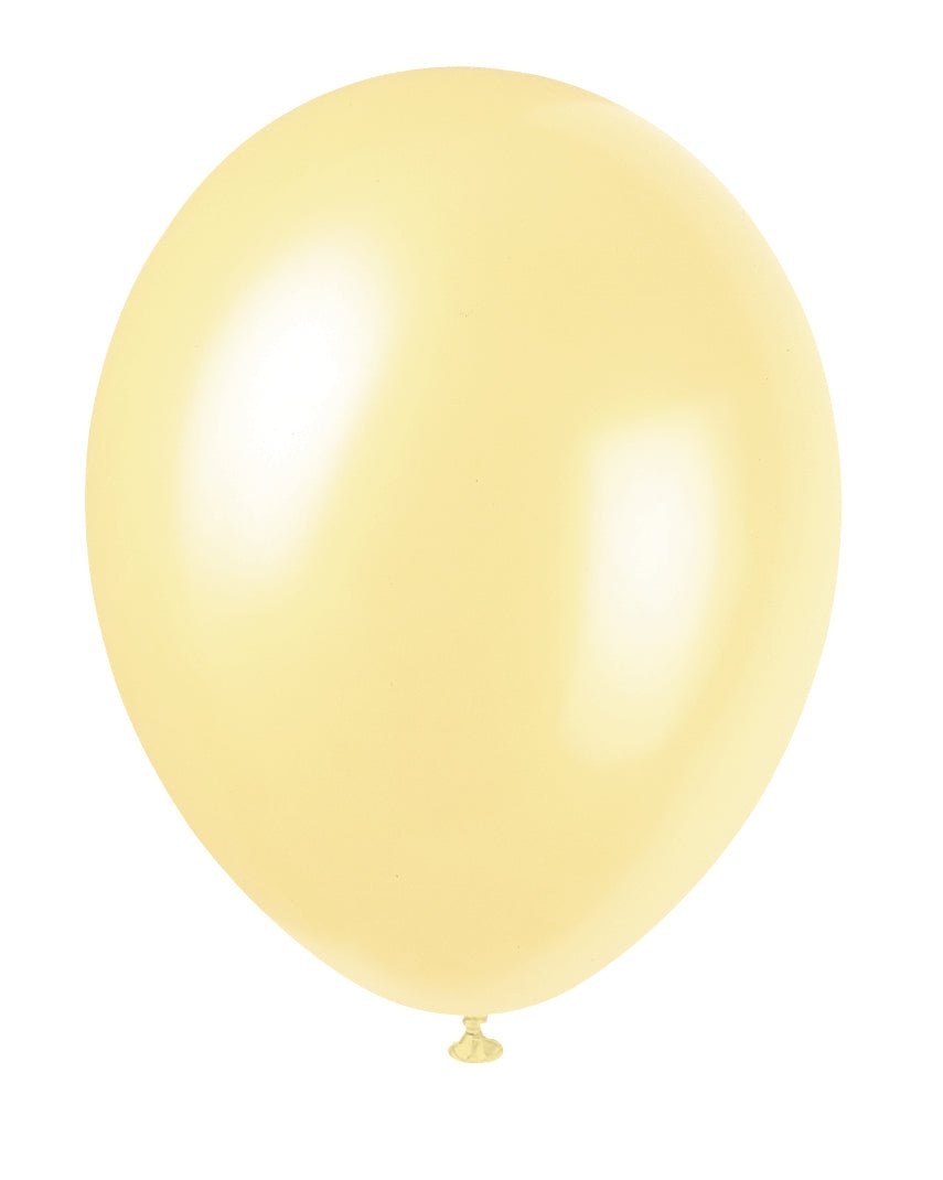 Ivoorkleurige Ballonnen Glans 30cm 10st