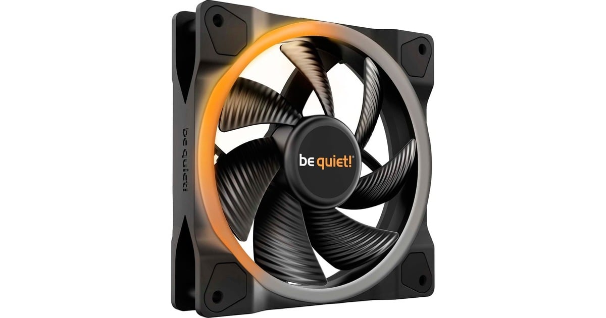 be quiet!Light Wings PWM RGB case fan  (Zwart, 120 x 120 x 25 mm)