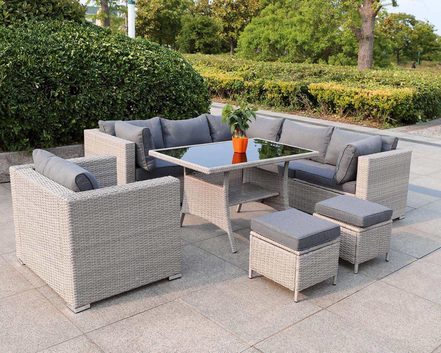 Premium Lounge Sessel Polyrattan Sofa Gartenmöbel Rattansessel 85 x 75 x 65 cm (BxTxH)
