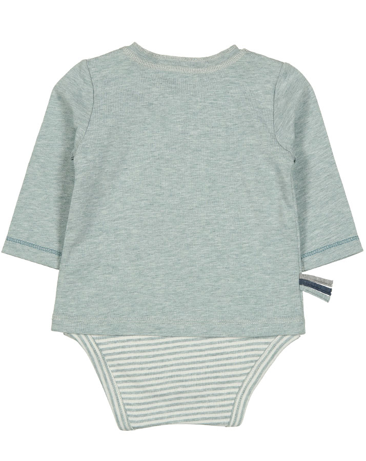 Langarm-Bodyshirt ELYA UNI in mint melange