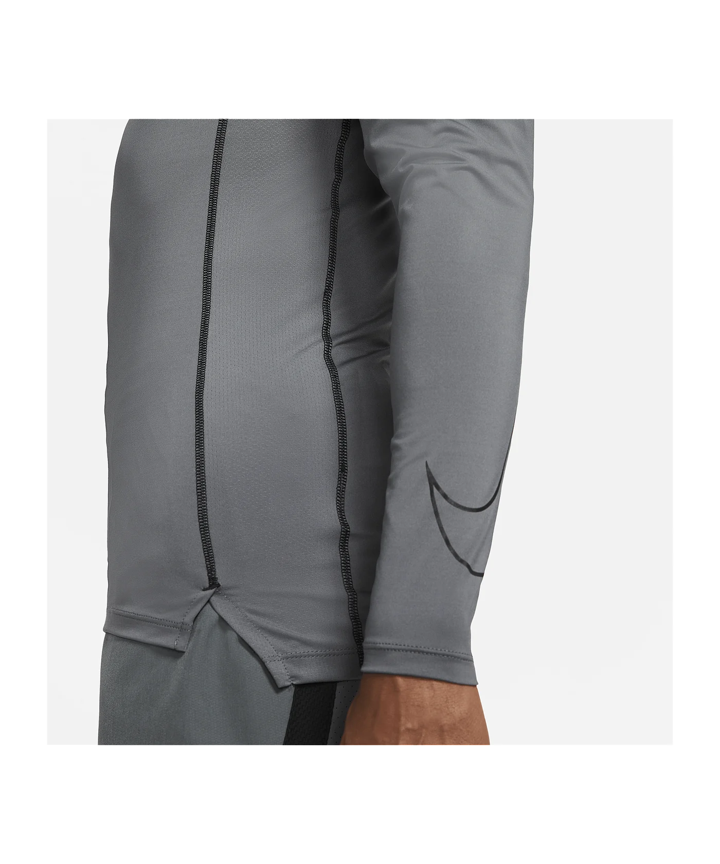 Nike Pro Longsleeve Grau Schwarz F068